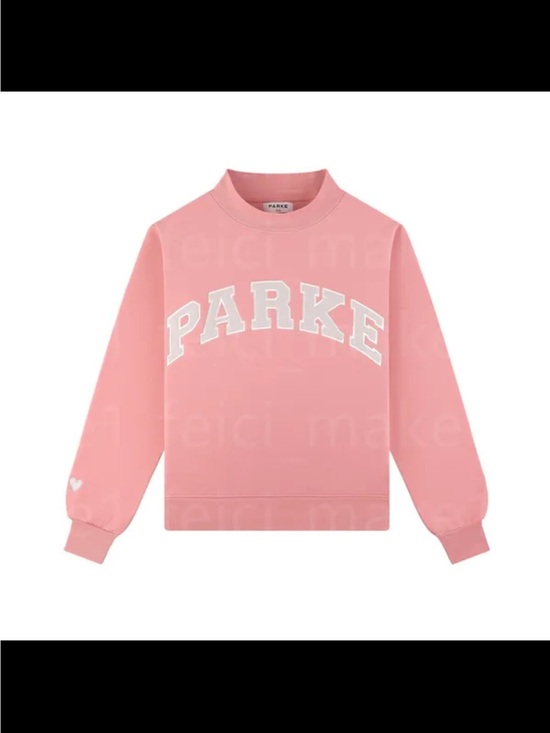 Parke Sweaters - Parke Pink Crewneck Sweatshirt with White Logo